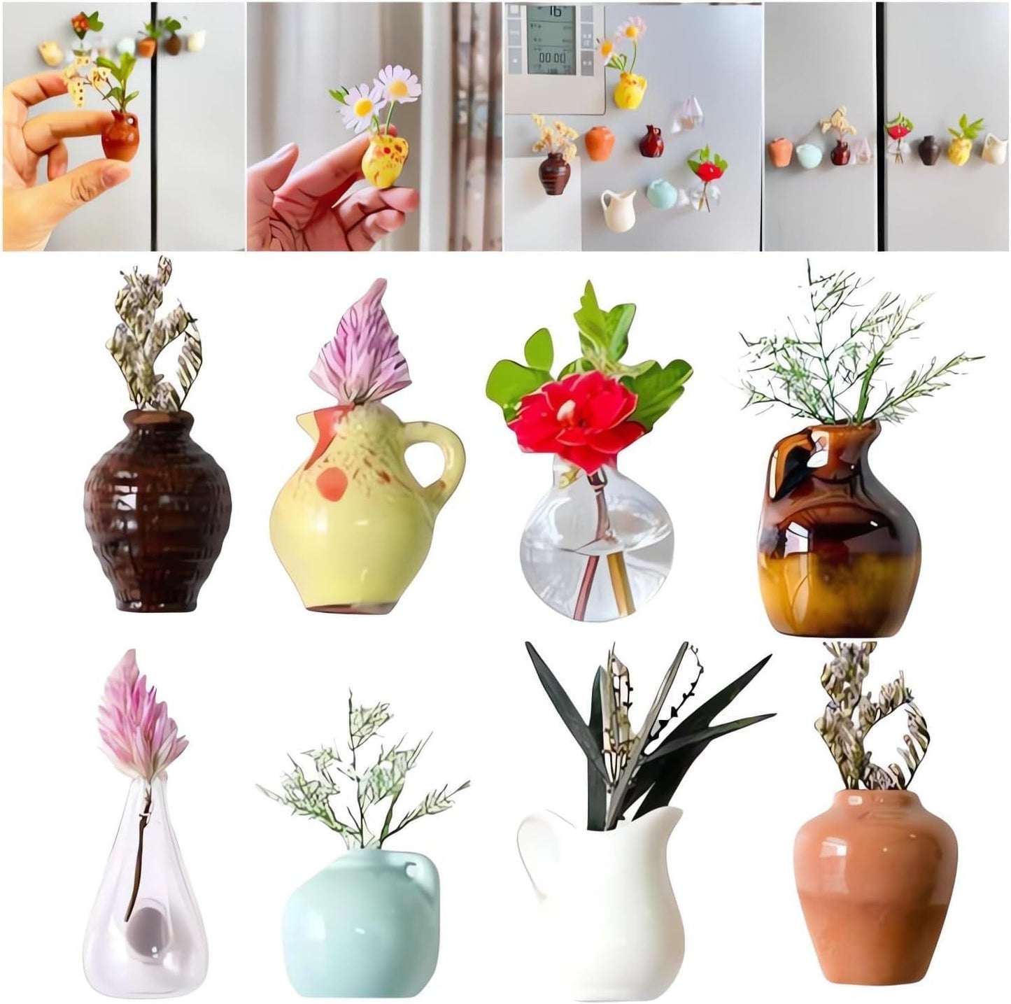 Mini Flower Vase Magnet