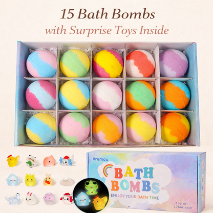 Bath Bombs for Kids with Toys Inside