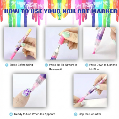 Precision Acrylic Nail Art Pen Set