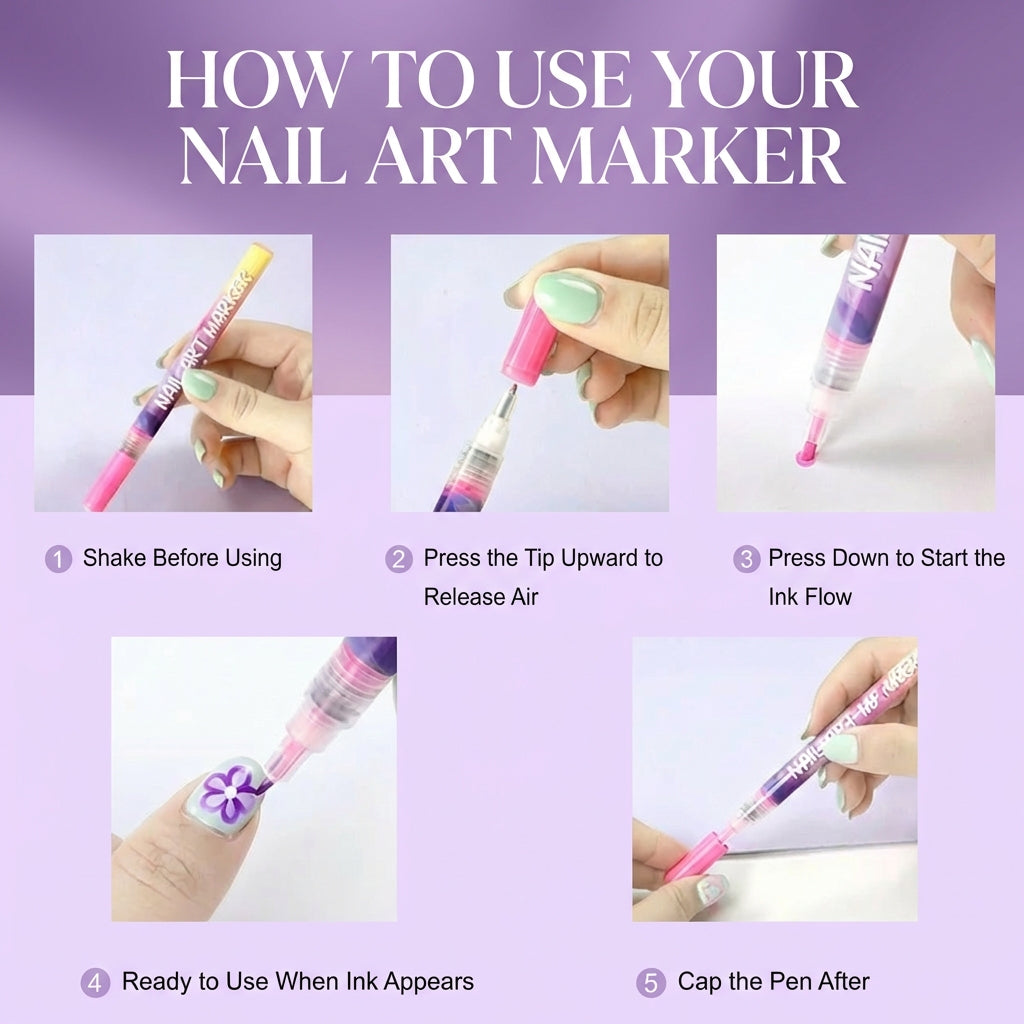 Precision Acrylic Nail Art Pen Set