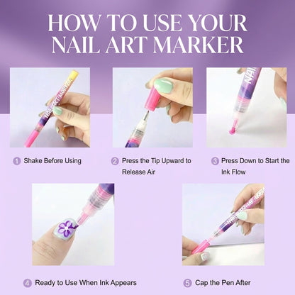 Precision Acrylic Nail Art Pen Set